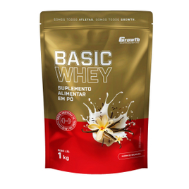 Basic Whey Growth Supplements 1 kg por R$ 59,90 na Shopee