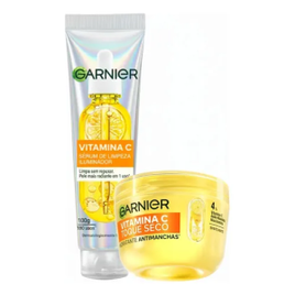 Kit Garnier Vitamina C: Sérum de Limpeza 100g + Hidratante Toque Seco 85g por R$ 47,28