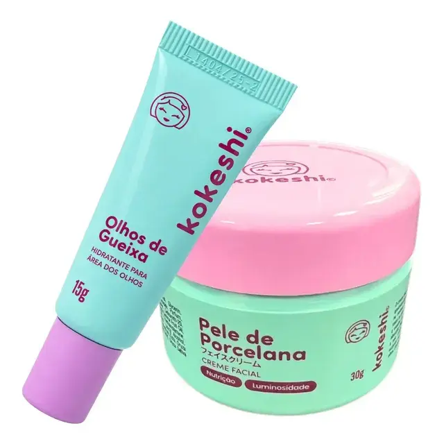 Kit Kokeshi Milagre do Arroz hidratante facial + área dos olhos por R$ 44,90 no Mercado Livre