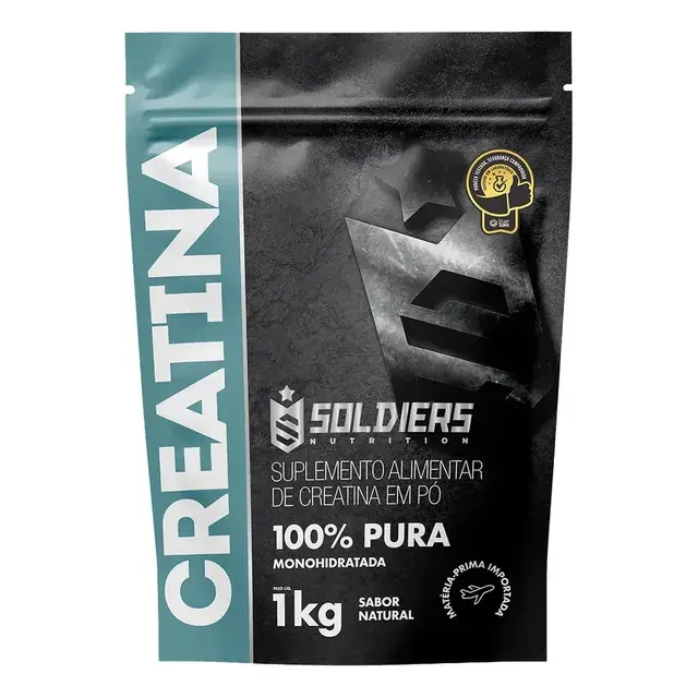 Creatina Soldiers Nutrition 1 kg sem sabor por R$ 68,90 na loja oficial