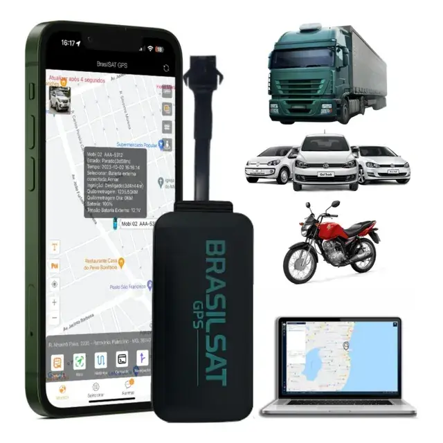 Rastreador veicular GPS com chip e app em tempo real por R$ 74,70 no Mercado Livre