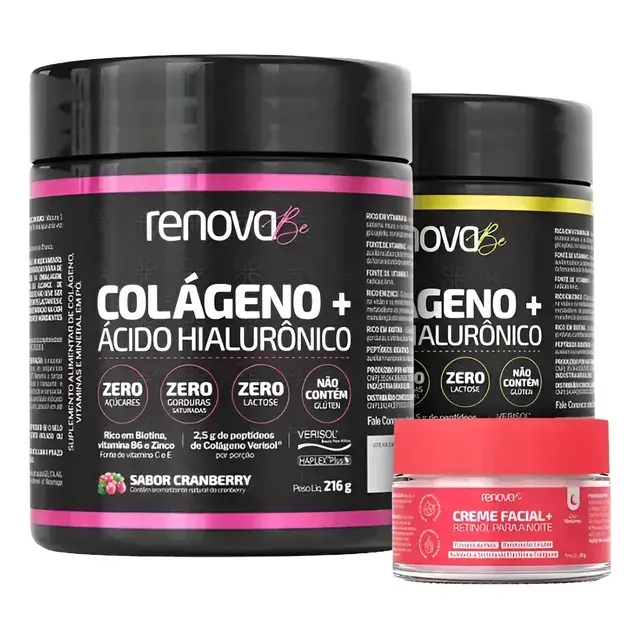 Kit 2 Colágeno Hidrolisado Renova Be com Verisol e Ácido Hialurônico por R$ 135,22 no Pix com cupom