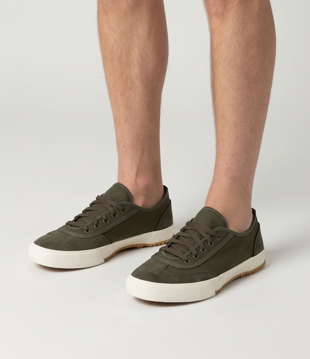 Tênis masculino casual retrô Viko em sarja com recortes por R$ 79,90 na Renner