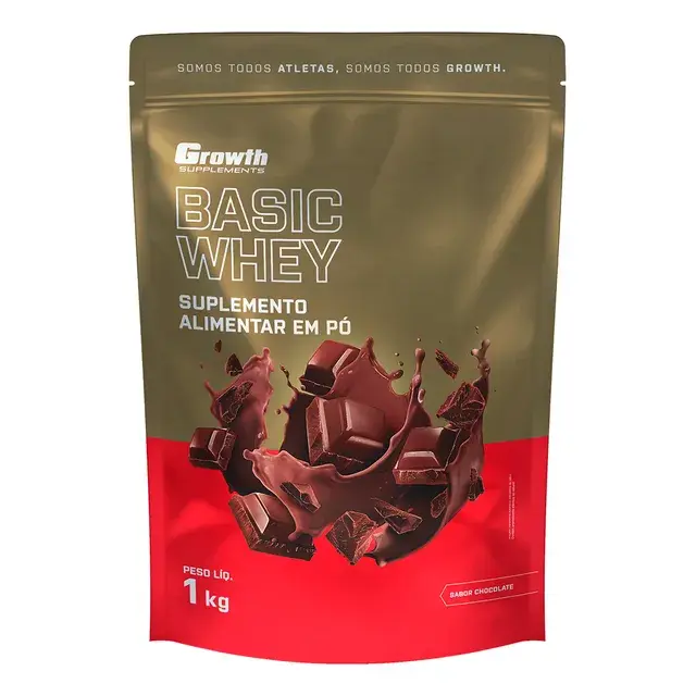 Whey Growth Supplements Basic chocolate 1 kg por R$ 72,90 no Mercado Livre