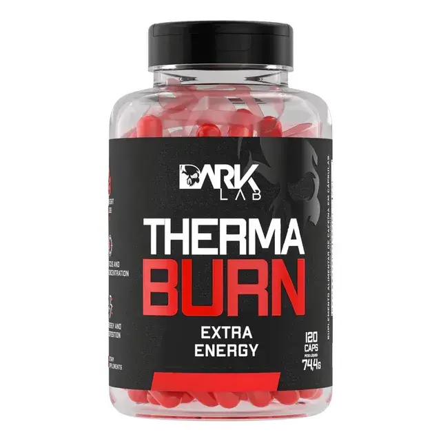 Termogênico Dark Lab Therma Burn 210 mg de cafeína, 120 cápsulas, por R$ 49